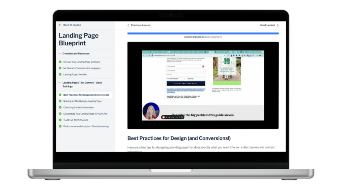 Landing Page Blueprint course image